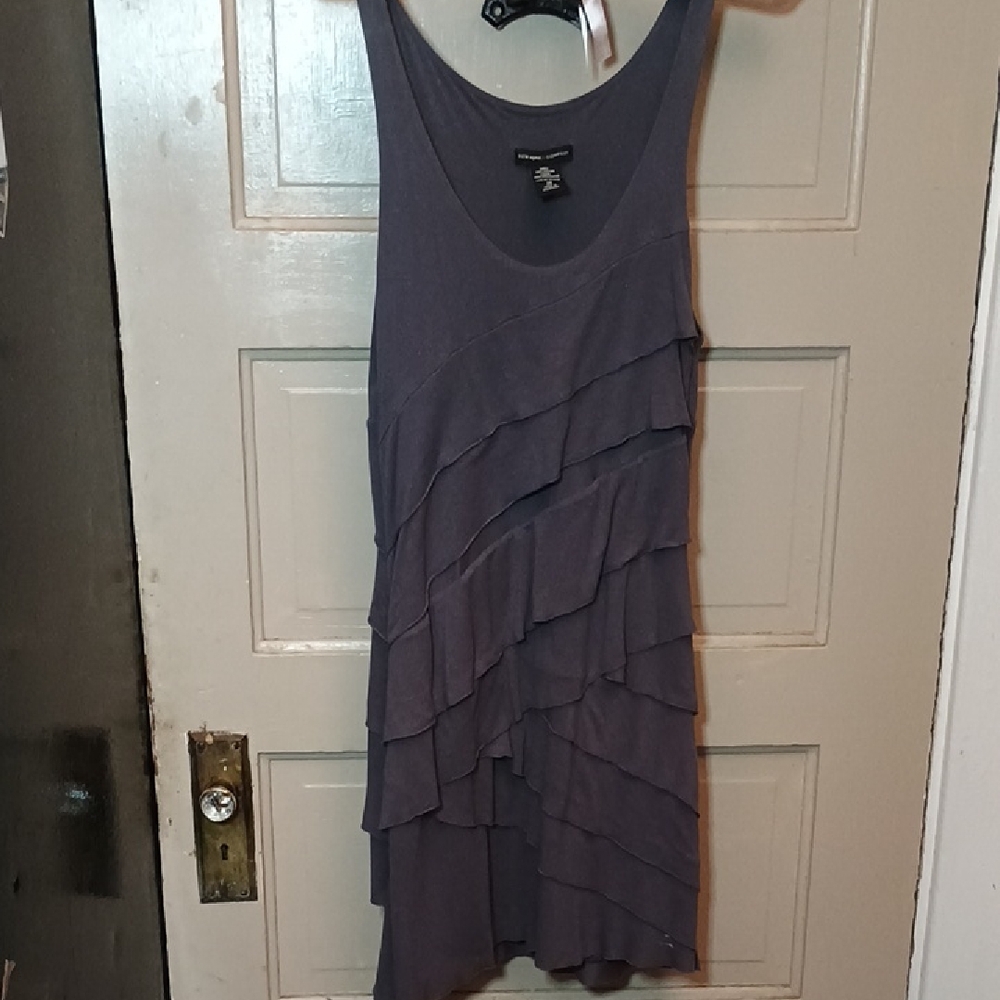 New York Company Midi  Gray Layered Dress